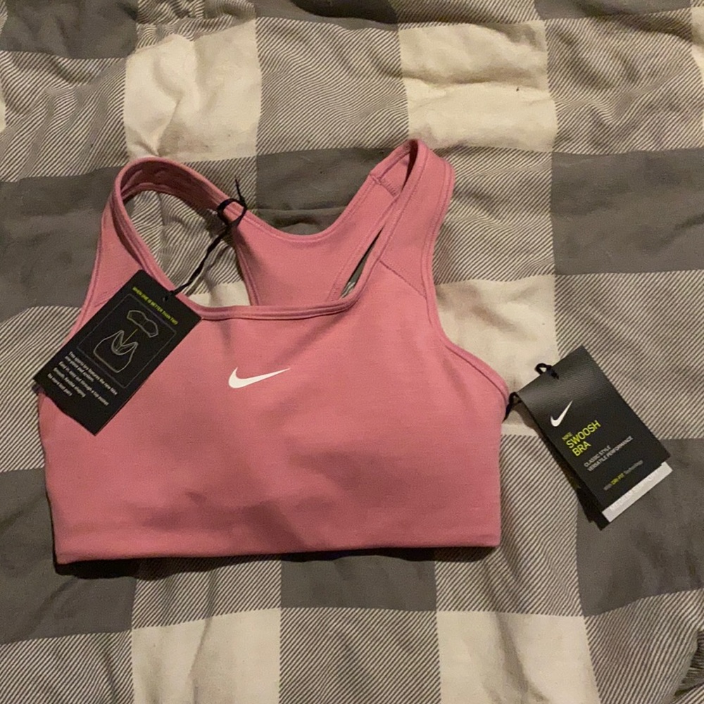 Pink Nike sports bra medium support